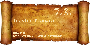 Trexler Klaudia névjegykártya