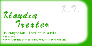 klaudia trexler business card